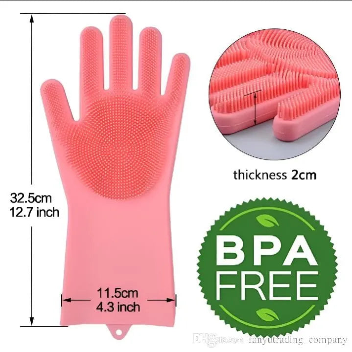 Pair of 2 Silicone Kitchen Gloves