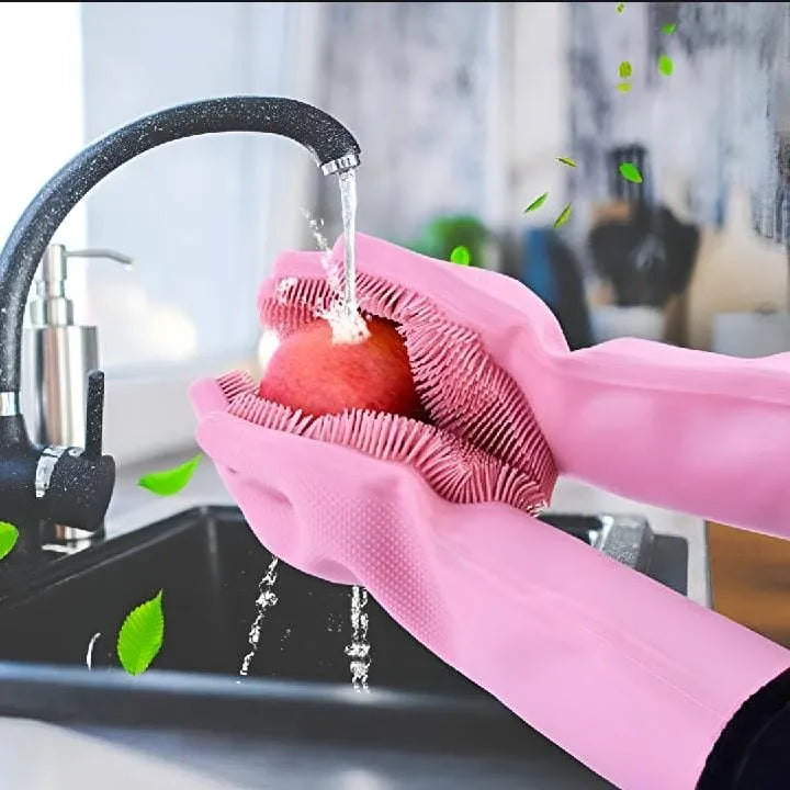 Pair of 2 Silicone Kitchen Gloves