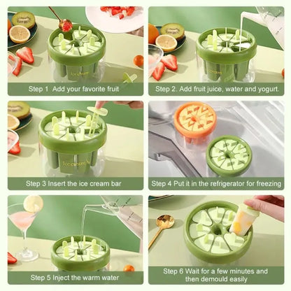 Practical Plastic 8 Hole Ice Cream Mold