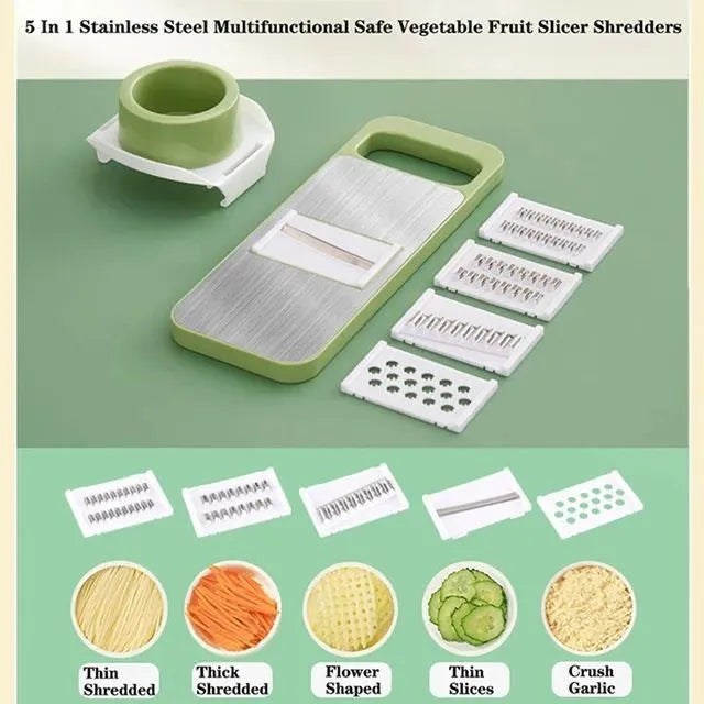 6 in 1 Multifunction Vegetable Chopper & Slicer Manual Vegetable Cutter